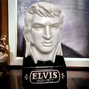 Vintage McCormick Elvis Presley 1977 Limited Ed. Whiskey Decanter Head Bust READ